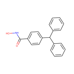 O=C(NO)c1ccc(C(c2ccccc2)c2ccccc2)cc1 ZINC000117056620