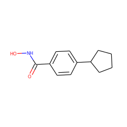 O=C(NO)c1ccc(C2CCCC2)cc1 ZINC000810043706