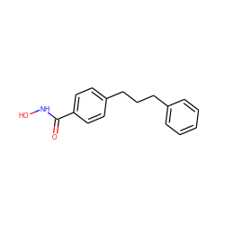 O=C(NO)c1ccc(CCCc2ccccc2)cc1 ZINC000059644789