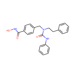 O=C(NO)c1ccc(CN(CCc2ccccc2)C(=O)Nc2ccccc2)cc1 ZINC000095577625