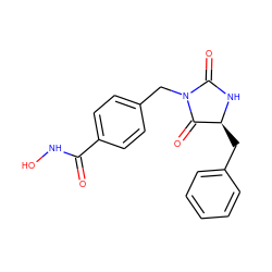 O=C(NO)c1ccc(CN2C(=O)N[C@@H](Cc3ccccc3)C2=O)cc1 ZINC000206072216