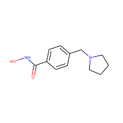 O=C(NO)c1ccc(CN2CCCC2)cc1 ZINC000146242636