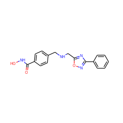 O=C(NO)c1ccc(CNCc2nc(-c3ccccc3)no2)cc1 ZINC000141906533