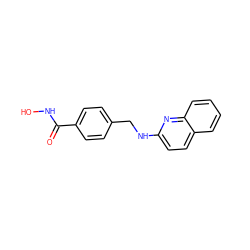 O=C(NO)c1ccc(CNc2ccc3ccccc3n2)cc1 ZINC001772655055