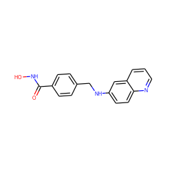 O=C(NO)c1ccc(CNc2ccc3ncccc3c2)cc1 ZINC001772605083