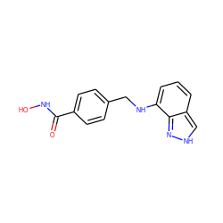 O=C(NO)c1ccc(CNc2cccc3c[nH]nc23)cc1 ZINC001772581311