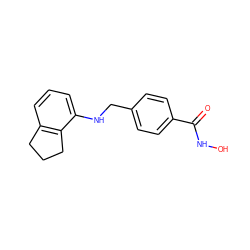 O=C(NO)c1ccc(CNc2cccc3c2CCC3)cc1 ZINC001772646183