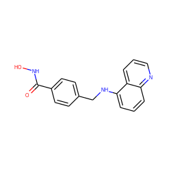 O=C(NO)c1ccc(CNc2cccc3ncccc23)cc1 ZINC001772598805