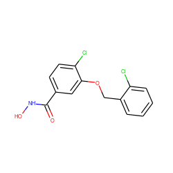 O=C(NO)c1ccc(Cl)c(OCc2ccccc2Cl)c1 ZINC001772622776