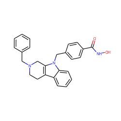 O=C(NO)c1ccc(Cn2c3c(c4ccccc42)CCN(Cc2ccccc2)C3)cc1 ZINC000084596123