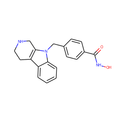 O=C(NO)c1ccc(Cn2c3c(c4ccccc42)CCNC3)cc1 ZINC000084596118