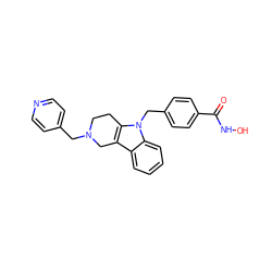 O=C(NO)c1ccc(Cn2c3c(c4ccccc42)CN(Cc2ccncc2)CC3)cc1 ZINC000084620081