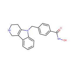 O=C(NO)c1ccc(Cn2c3c(c4ccccc42)CNCC3)cc1 ZINC000084596885