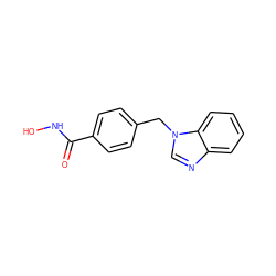 O=C(NO)c1ccc(Cn2cnc3ccccc32)cc1 ZINC000206264160