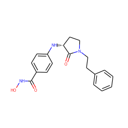 O=C(NO)c1ccc(N[C@@H]2CCN(CCc3ccccc3)C2=O)cc1 ZINC000169223198