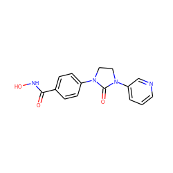 O=C(NO)c1ccc(N2CCN(c3cccnc3)C2=O)cc1 ZINC000205704075