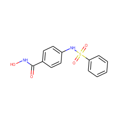 O=C(NO)c1ccc(NS(=O)(=O)c2ccccc2)cc1 ZINC000026721899