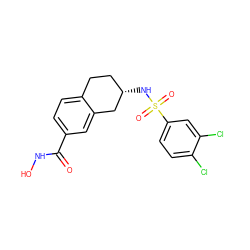 O=C(NO)c1ccc2c(c1)C[C@@H](NS(=O)(=O)c1ccc(Cl)c(Cl)c1)CC2 ZINC000113846339