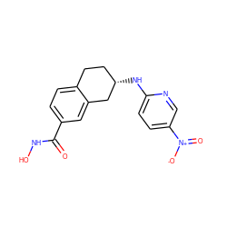 O=C(NO)c1ccc2c(c1)C[C@@H](Nc1ccc([N+](=O)[O-])cn1)CC2 ZINC000113845001