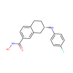 O=C(NO)c1ccc2c(c1)C[C@@H](Nc1ccc(F)cc1)CC2 ZINC000113847809