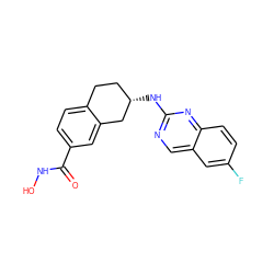 O=C(NO)c1ccc2c(c1)C[C@@H](Nc1ncc3cc(F)ccc3n1)CC2 ZINC000113852336