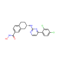 O=C(NO)c1ccc2c(c1)C[C@@H](Nc1nccc(-c3ccc(Cl)cc3Cl)n1)CC2 ZINC000113845999