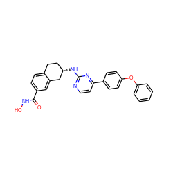 O=C(NO)c1ccc2c(c1)C[C@@H](Nc1nccc(-c3ccc(Oc4ccccc4)cc3)n1)CC2 ZINC000113843421