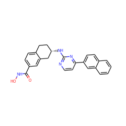 O=C(NO)c1ccc2c(c1)C[C@@H](Nc1nccc(-c3ccc4ccccc4c3)n1)CC2 ZINC000113843208