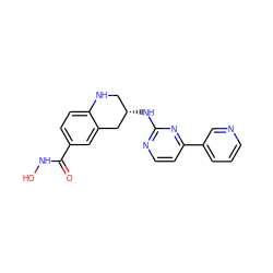 O=C(NO)c1ccc2c(c1)C[C@@H](Nc1nccc(-c3cccnc3)n1)CN2 ZINC000113889463