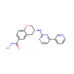 O=C(NO)c1ccc2c(c1)C[C@@H](Nc1nccc(-c3cccnc3)n1)CO2 ZINC000113889472