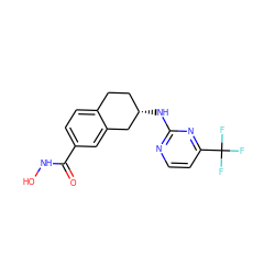 O=C(NO)c1ccc2c(c1)C[C@@H](Nc1nccc(C(F)(F)F)n1)CC2 ZINC000113845563