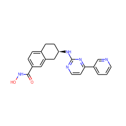 O=C(NO)c1ccc2c(c1)C[C@H](Nc1nccc(-c3cccnc3)n1)CC2 ZINC000113851182