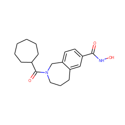 O=C(NO)c1ccc2c(c1)CCCN(C(=O)C1CCCCCC1)C2 ZINC000096933610