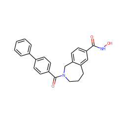 O=C(NO)c1ccc2c(c1)CCCN(C(=O)c1ccc(-c3ccccc3)cc1)C2 ZINC000096933611