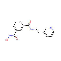 O=C(NO)c1cccc(C(=O)NCCc2cccnc2)c1 ZINC000096906301