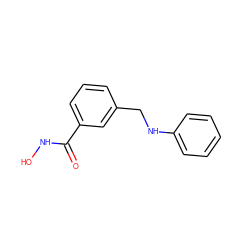 O=C(NO)c1cccc(CNc2ccccc2)c1 ZINC000096906303