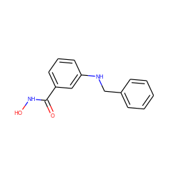 O=C(NO)c1cccc(NCc2ccccc2)c1 ZINC000653847545