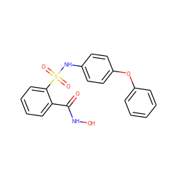 O=C(NO)c1ccccc1S(=O)(=O)Nc1ccc(Oc2ccccc2)cc1 ZINC000026670691