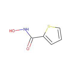 O=C(NO)c1cccs1 ZINC000012504622