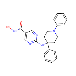 O=C(NO)c1cnc(NC2(c3ccccc3)CCN(c3ccccc3)CC2)nc1 ZINC001772593081