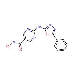 O=C(NO)c1cnc(Nc2nnc(-c3ccccc3)o2)nc1 ZINC000072126271