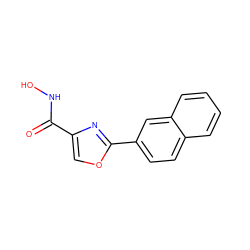 O=C(NO)c1coc(-c2ccc3ccccc3c2)n1 ZINC000653701720