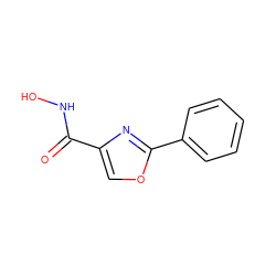 O=C(NO)c1coc(-c2ccccc2)n1 ZINC000231413029