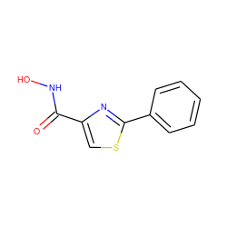 O=C(NO)c1csc(-c2ccccc2)n1 ZINC000653710275