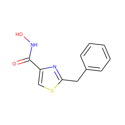 O=C(NO)c1csc(Cc2ccccc2)n1 ZINC000653700486