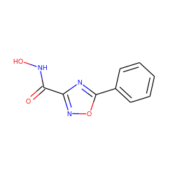 O=C(NO)c1noc(-c2ccccc2)n1 ZINC000231412910