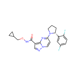 O=C(NOCC1CC1)c1cnn2ccc(N3CCC[C@@H]3c3cc(F)ccc3F)nc12 ZINC000169704164