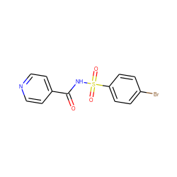 O=C(NS(=O)(=O)c1ccc(Br)cc1)c1ccncc1 ZINC000073161710