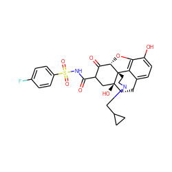 O=C(NS(=O)(=O)c1ccc(F)cc1)C1C[C@@]2(O)[C@H]3Cc4ccc(O)c5c4[C@@]2(CCN3CC2CC2)[C@@H](O5)C1=O ZINC000096173304
