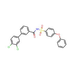 O=C(NS(=O)(=O)c1ccc(Oc2ccccc2)cc1)c1cccc(-c2ccc(Cl)c(Cl)c2)c1 ZINC000072181185